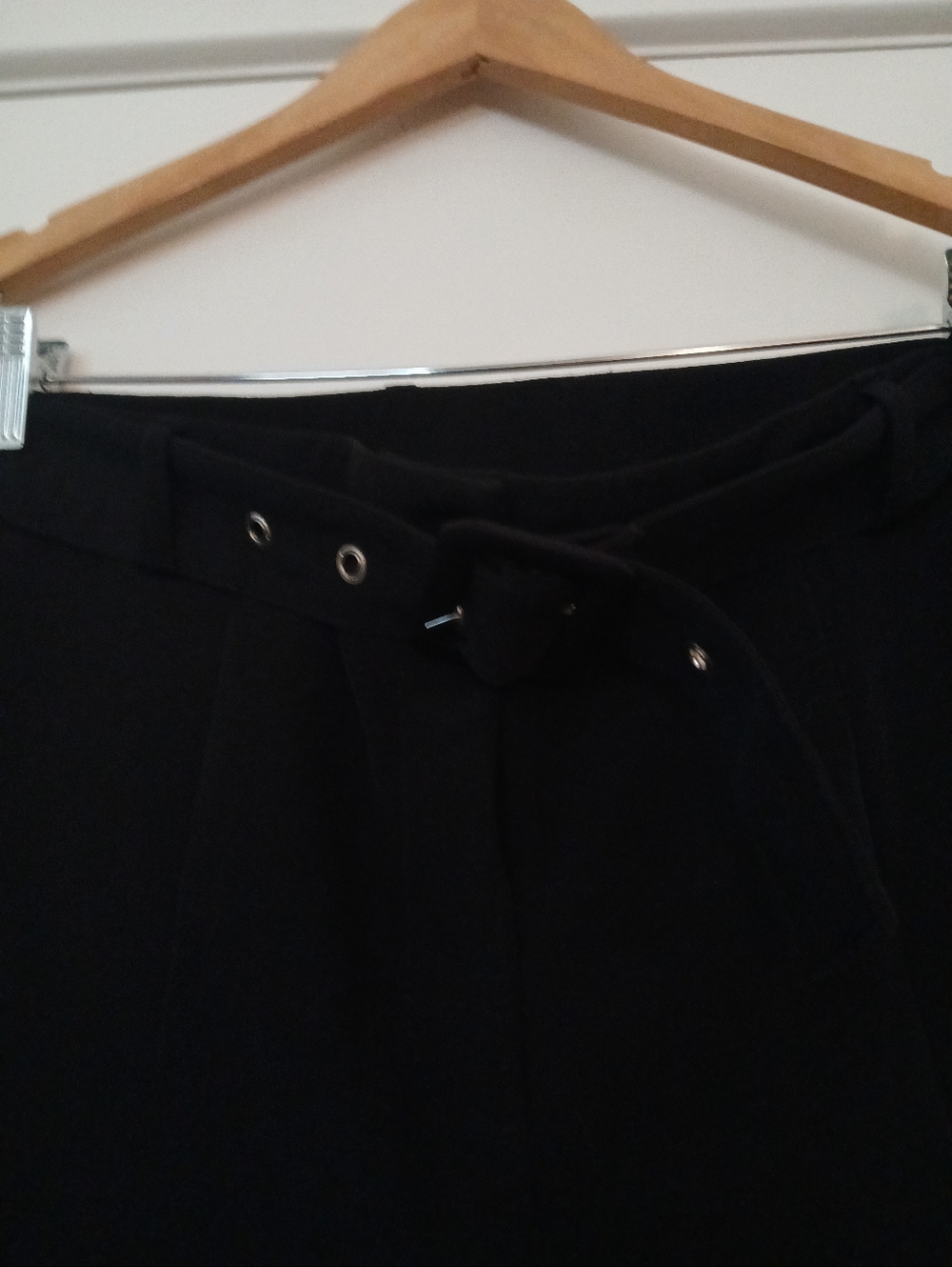 Love Black High-Waist Belted Pants